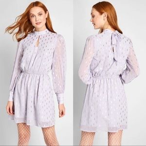 ModCloth Chiffon of You purple dress, size 8, NWT